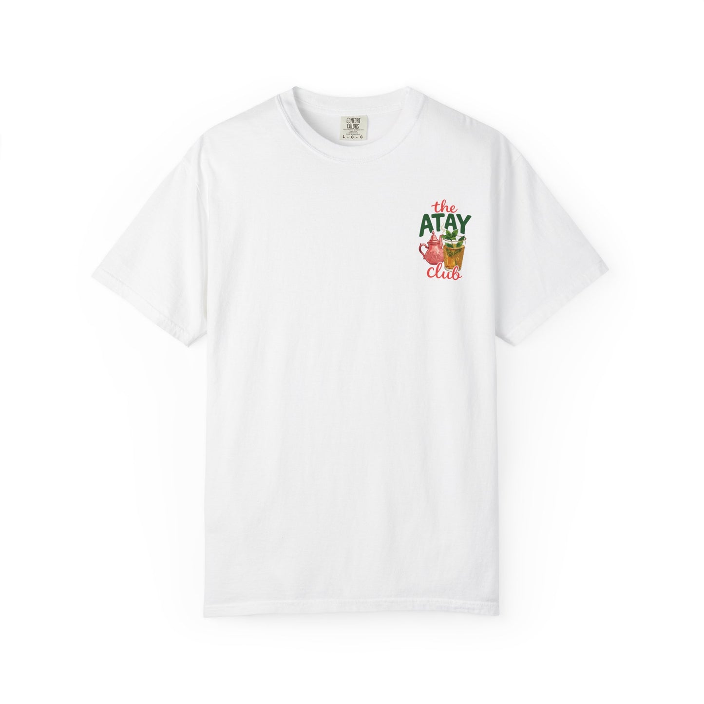The Atay Club T-shirt | Moroccan Tea Pot & Glass Illustration