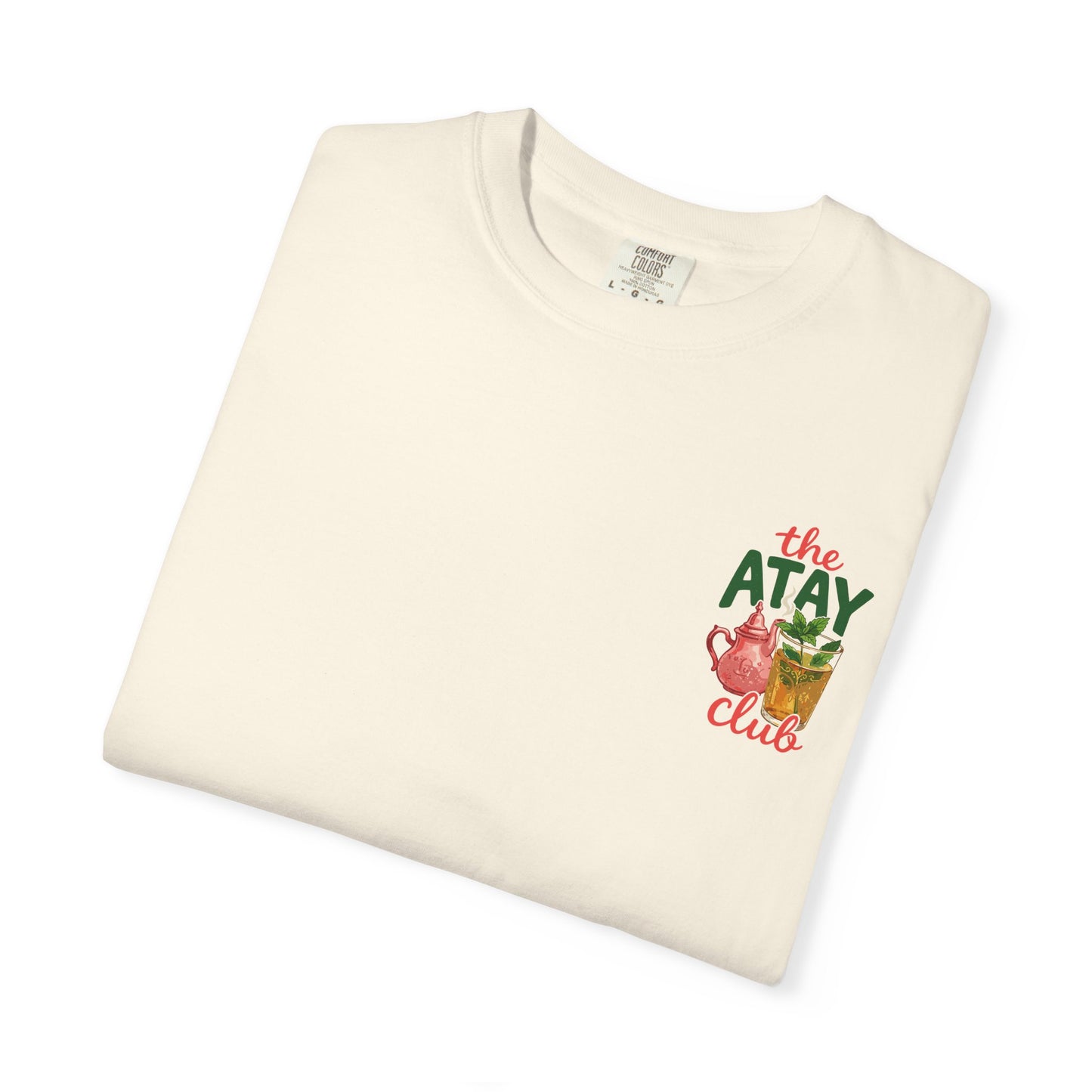 The Atay Club T-shirt | Moroccan Tea Pot & Glass Illustration
