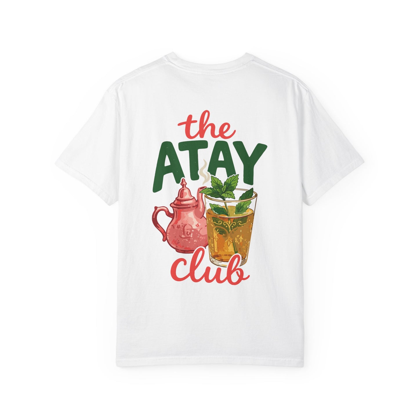 The Atay Club T-shirt | Moroccan Tea Pot & Glass Illustration