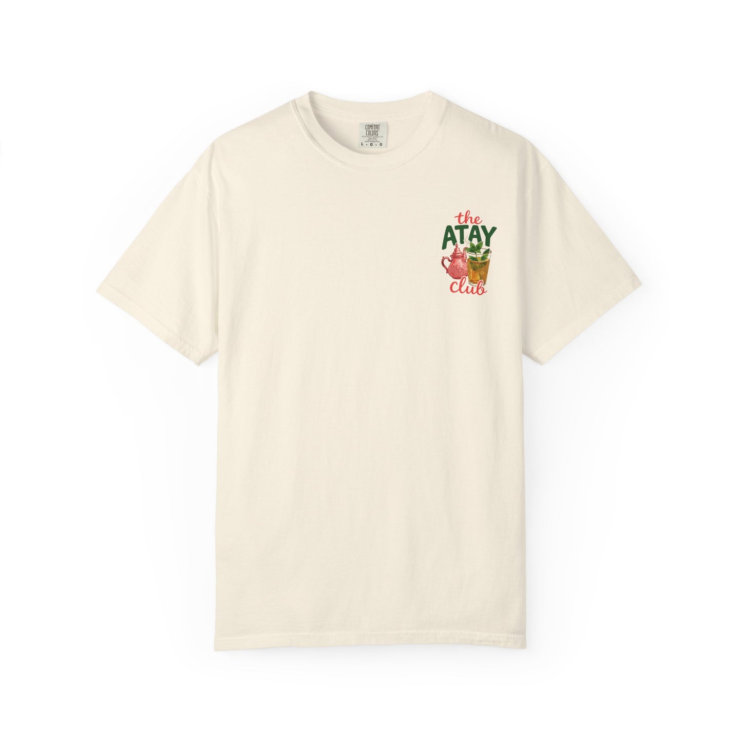 The Atay Club T-shirt | Moroccan Tea Pot & Glass Illustration